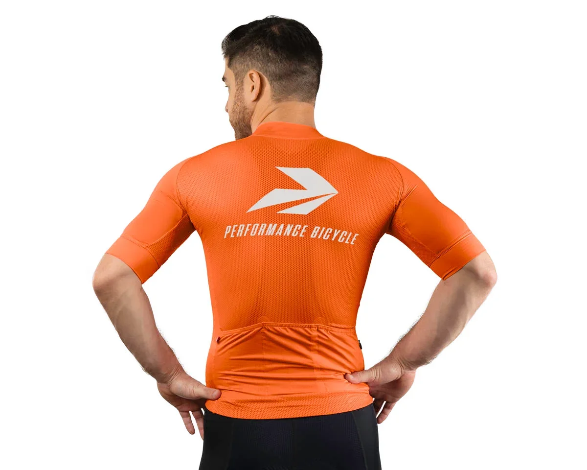 Performance Men's Nova Pro Cycling Jersey (Orange) (Slim) (S)